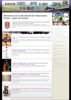 Site internet Association France - Japon de Cannes