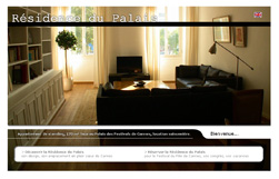 Internet webiste of Residence du Palais in Cannes