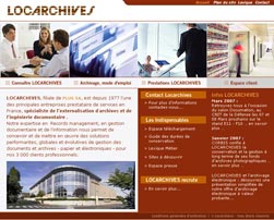 Corporate website locarchives.fr